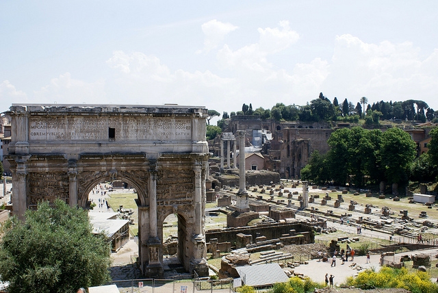 Rzym Forum Romanum Łuk Septymiusza Sewera