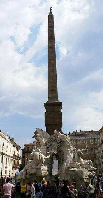 Rzym Piazza Navona Fontanna Czterech Rzek