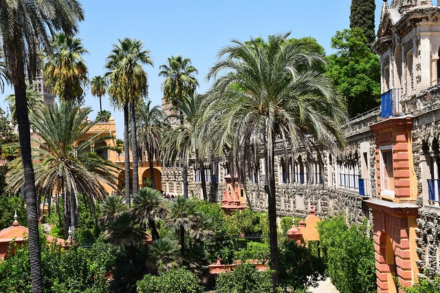 Ogrody Real Alcázar Sewilla Hiszpania
