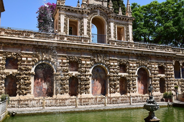 Ogrody Real Alcázar Sewilla Hiszpania